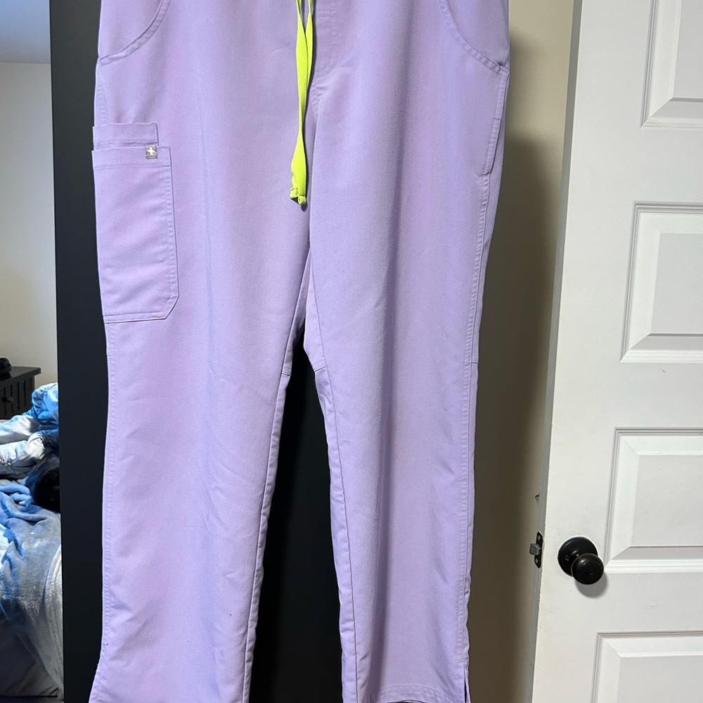Figs Lilac Dawn Kade Scrub Pants Large Size